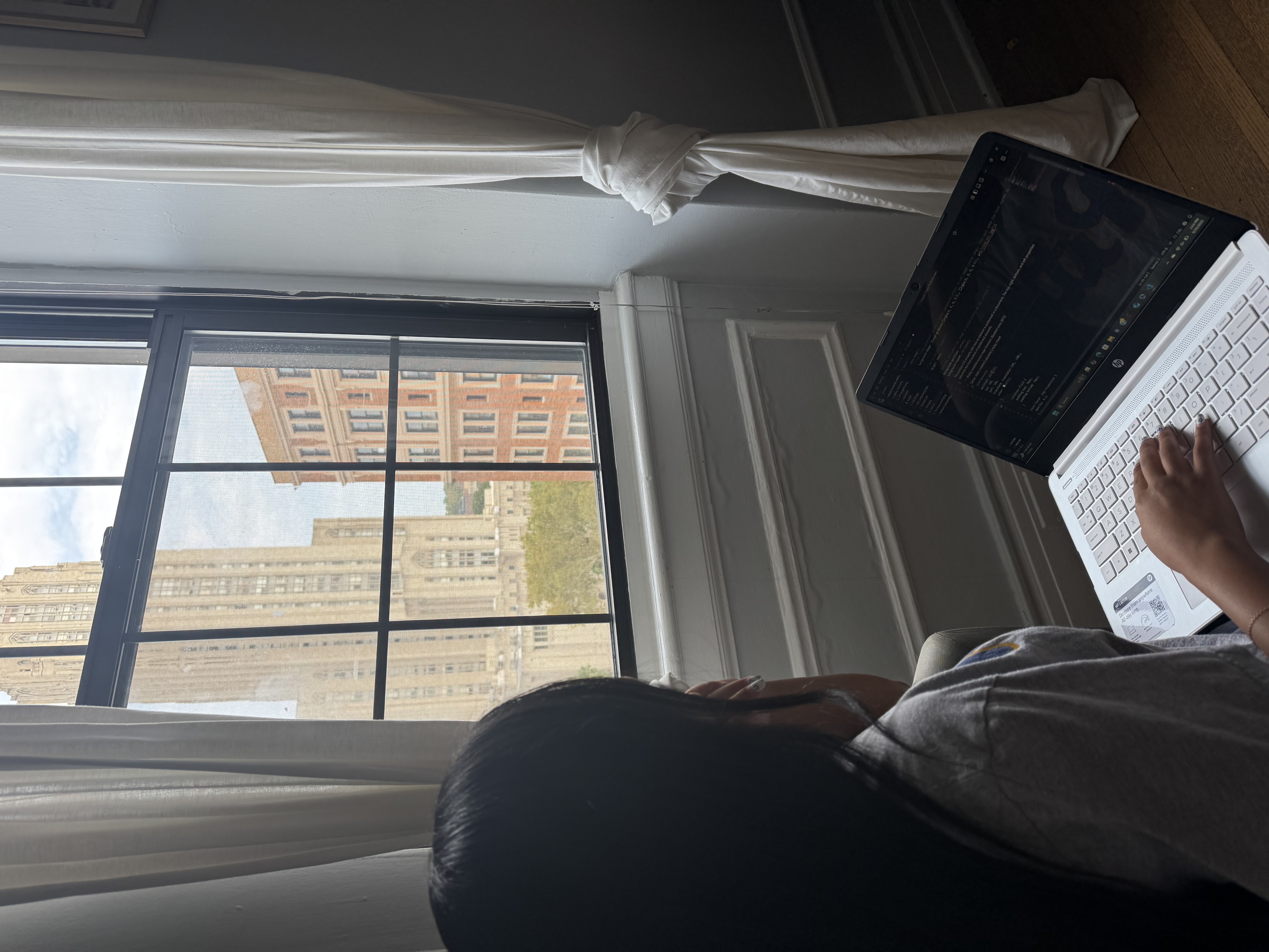 Person working on laptop